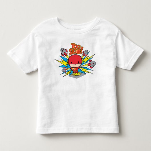 Chibi Flash Outrunning Rocks Kinder Shirts (Voorkant)