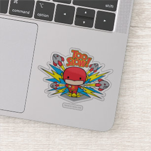Chibi Flash Outrunning Rocks Sticker