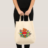 Chibi Flash Outrunning Rocks Tote Bag (Voorkant (product))