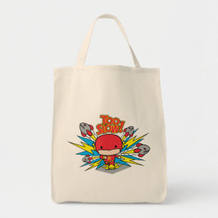Chibi Flash Outrunning Rocks Tote Bag