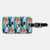 Chibi Flash, Superman en Batman Racing Pattern Bagagelabel (Voorkant horizontaal)