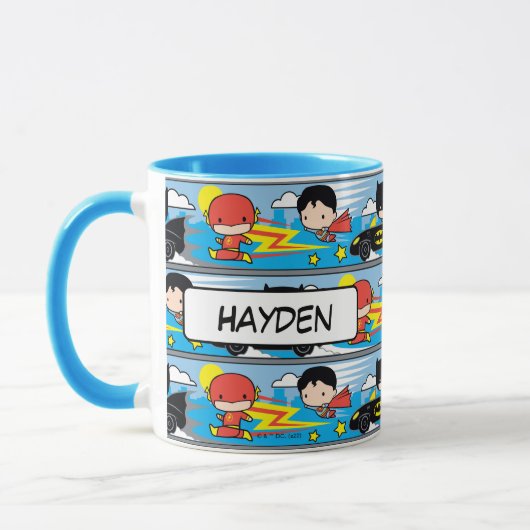 Chibi Flash, Superman en Batman Racing Pattern Mok (Links)