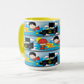 Chibi Flash, Superman en Batman Racing Pattern Mok (Voorkant links)