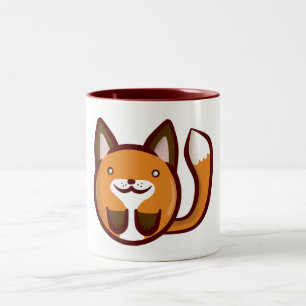 Chibi Fox Tweekleurige Koffiemok
