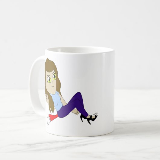 chibi foxy fille café tasse (Devant gauche)
