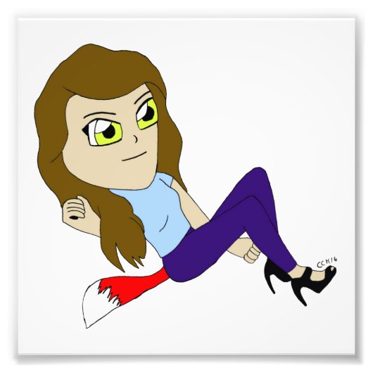 chibi foxy-meisje foto afdruk (Voorkant)