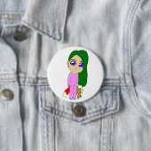 chibi foxy-meisje ronde button 7,6 cm (In situ)