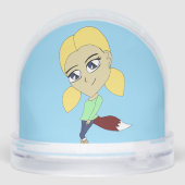 chibi foxy-meisje sneeuwbol (Achterkant)