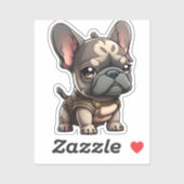 Chibi Franse buldog Sticker (Vel)