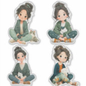 Chibi Girl Sticker Sheet (Devant)