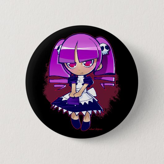 Chibi Gothic Ronde Button 5,7 Cm (Voorkant)