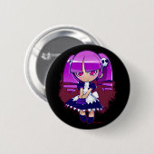Chibi Gothic Ronde Button 5,7 Cm (Voorkant /achterkant)