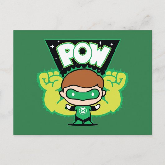 Chibi Green Lantern Forming Giant Fists Briefkaart (Voorkant)