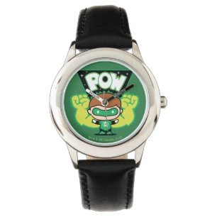 Chibi Green Lantern Forming Giant Fists Horloge