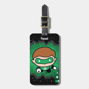 Chibi Green Lantern vliegt door de ruimte Bagagelabel