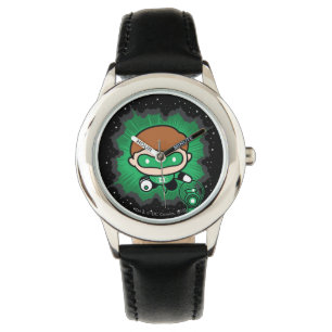 Chibi Green Lantern vliegt door de ruimte Horloge