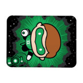 Chibi Green Lantern vliegt door de ruimte Magneet (Horizontaal)
