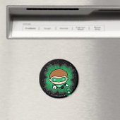 Chibi Green Lantern vliegt door de ruimte Magneet (Insitu (Vaatwasser))