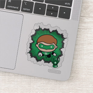 Chibi Green Lantern vliegt door de ruimte Sticker