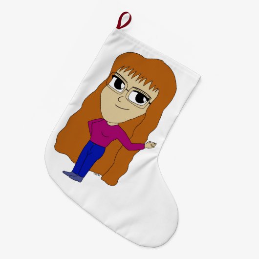 chibi grote kerstsok (Voorkant (Hangend))
