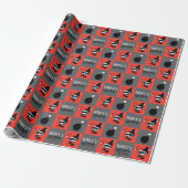 Chibi Harley Quinn Checker Pattern Cadeaupapier (Uitgerold)