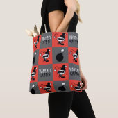 Chibi Harley Quinn Checker Pattern Draagtas (Dichtbij)