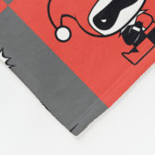 Chibi Harley Quinn Checker Pattern Fleece Deken (Hoek)
