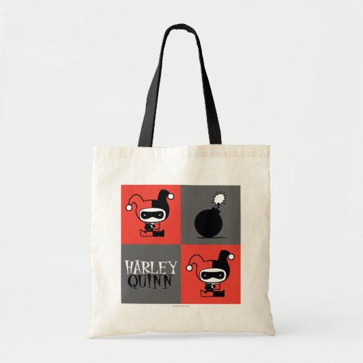 Chibi Harley Quinn Checker Pattern Tote Bag (Voorkant)