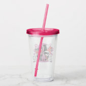 Chibi Harley Quinn en Chibi Catoman met katten Acryl Drinkbeker (Achterkant)