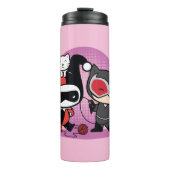Chibi Harley Quinn en Chibi Catoman met katten Thermosbeker (Voorkant)