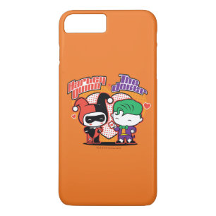 Chibi Harley Quinn en Chibi Joker Hearts iPhone 8 Plus / 7 Plus Hoesje