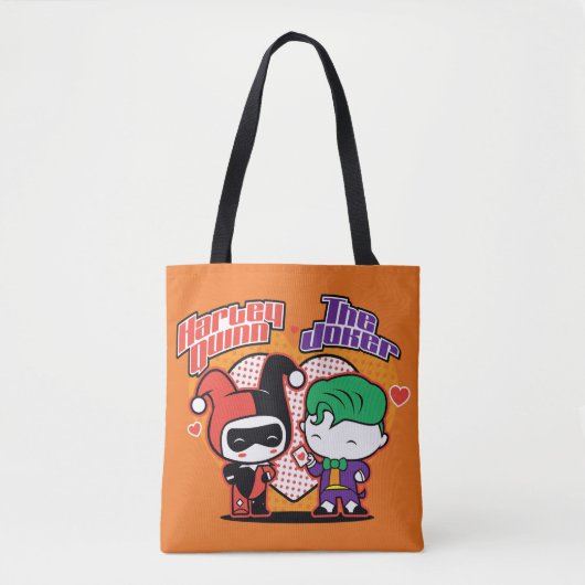 Chibi Harley Quinn en Chibi Joker Hearts Draagtas (Voorkant)