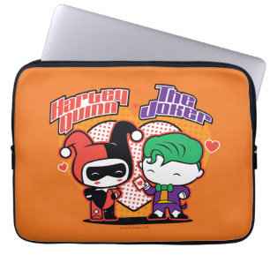 Chibi Harley Quinn en Chibi Joker Hearts Laptop Sleeve