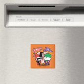 Chibi Harley Quinn en Chibi Joker Hearts Magneet (Insitu (Vaatwasser))
