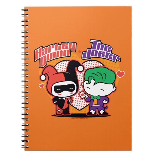 Chibi Harley Quinn en Chibi Joker Hearts Notitieboek (Voorkant)