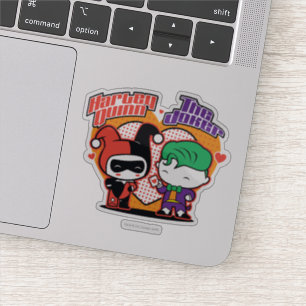 Chibi Harley Quinn en Chibi Joker Hearts Sticker