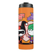 Chibi Harley Quinn en Chibi Joker Hearts Thermosbeker (Voorkant)