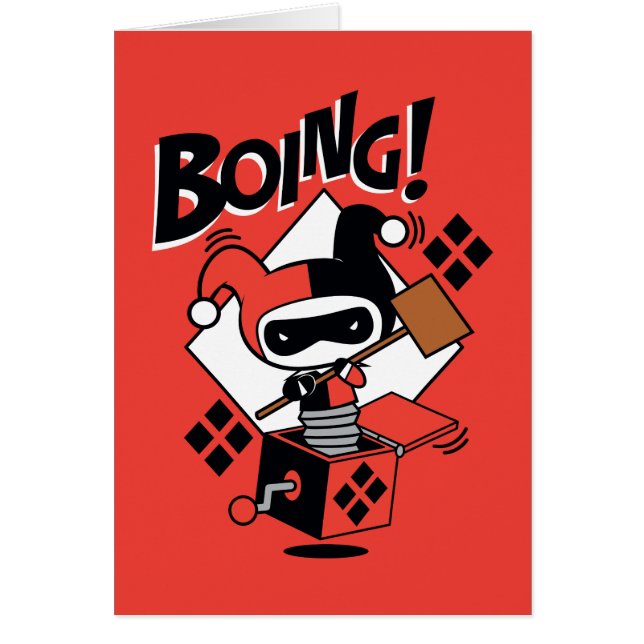 Chibi Harley-Quinn-In-A-Box met Hammer (Voorkant)