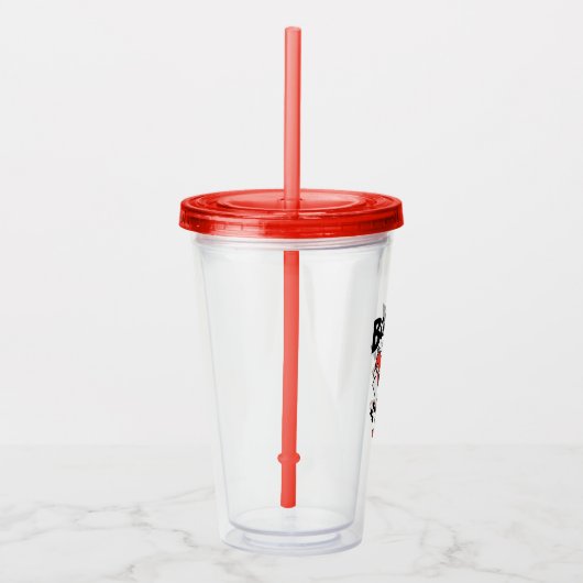 Chibi Harley-Quinn-In-A-Box met Hammer Acryl Drinkbeker (Rechts)