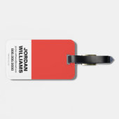 Chibi Harley-Quinn-In-A-Box met Hammer Bagagelabel (Achterkant horizontaal)