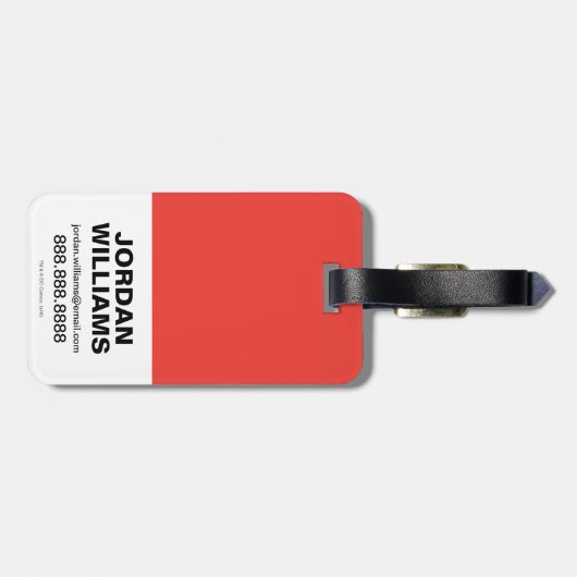 Chibi Harley-Quinn-In-A-Box met Hammer Bagagelabel (Achterkant horizontaal)