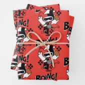 Chibi Harley-Quinn-In-A-Box met Hammer Inpakpapier Vel (In situ)