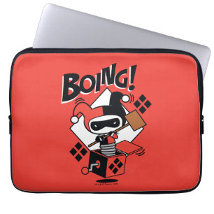 Chibi Harley-Quinn-In-A-Box met Hammer Laptop Sleeve