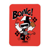 Chibi Harley-Quinn-In-A-Box met Hammer Magneet (Verticaal)