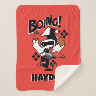 Chibi Harley-Quinn-In-A-Box met Hammer Sherpa Deken