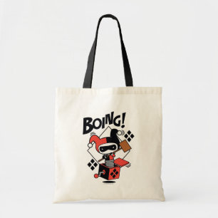 Chibi Harley-Quinn-In-A-Box met Hammer Tote Bag