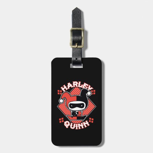 Chibi Harley Quinn Splits Bagagelabel (Voorkant verticaal)