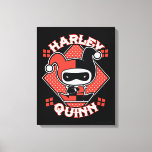 Chibi Harley Quinn Splits Canvas Afdruk