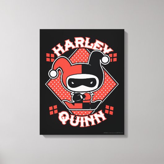 Chibi Harley Quinn Splits Canvas Afdruk (Voorkant)