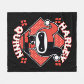 Chibi Harley Quinn Splits Fleece Deken (Voorkant (Horizontaal))